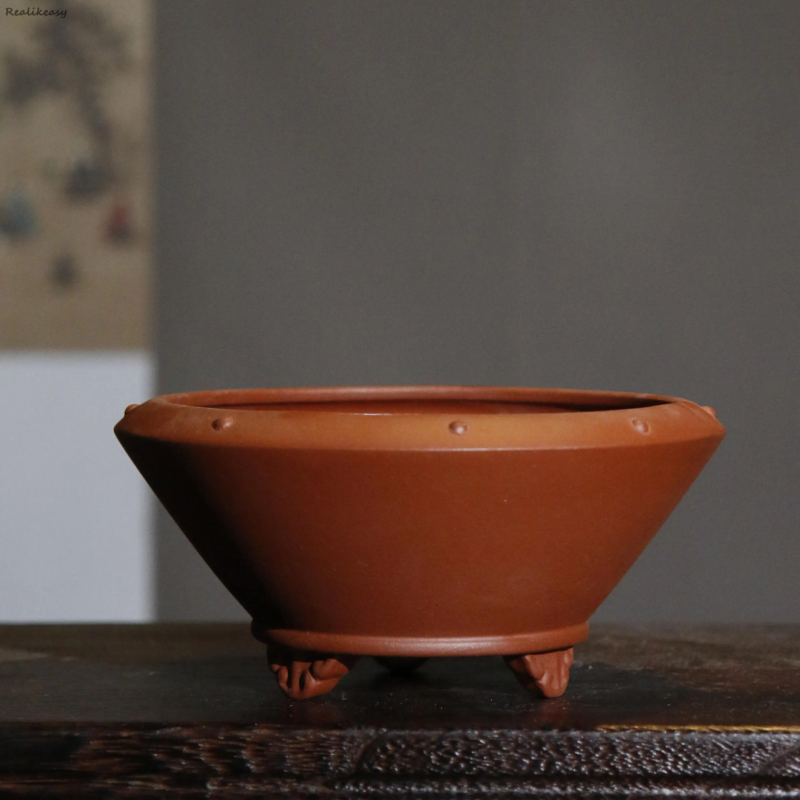 Новое поступление горшки для растений в китайском стиле из фиолетового песка