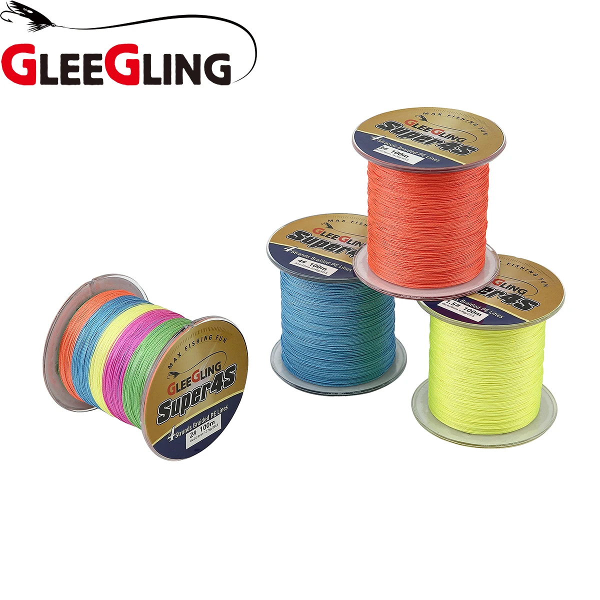 GLEEGLING 4 оплетка 100 м PE плетеная леска 8LB 12LB 30LB 100LB мультифиламенто Pesca японская