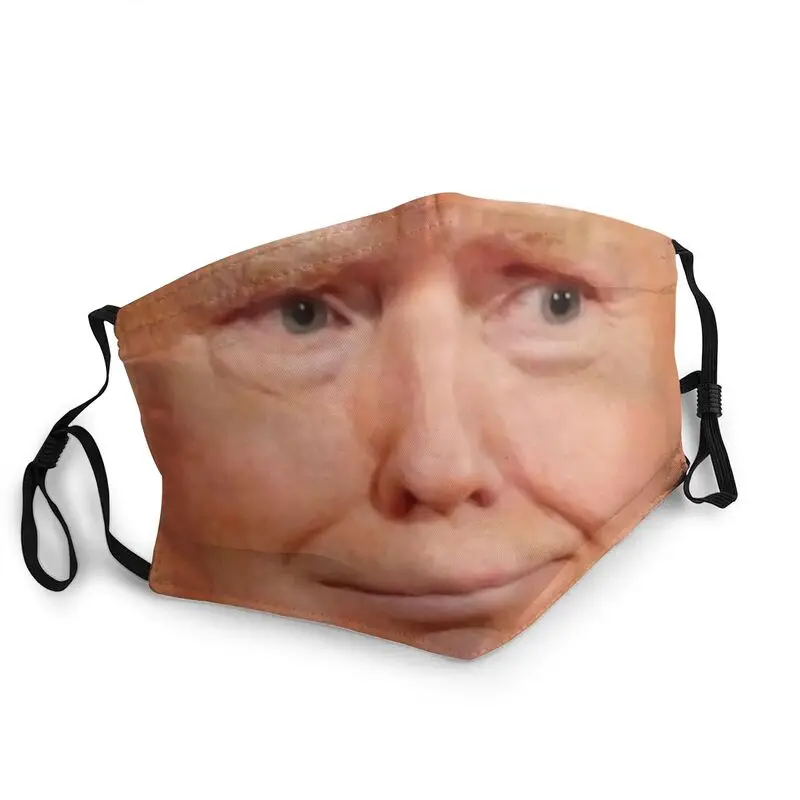 

Cute Donald Trump Face Washable Mouth Face Mask Men USA United States Anti Haze Dustproof Mask Protection Respirator Muffle