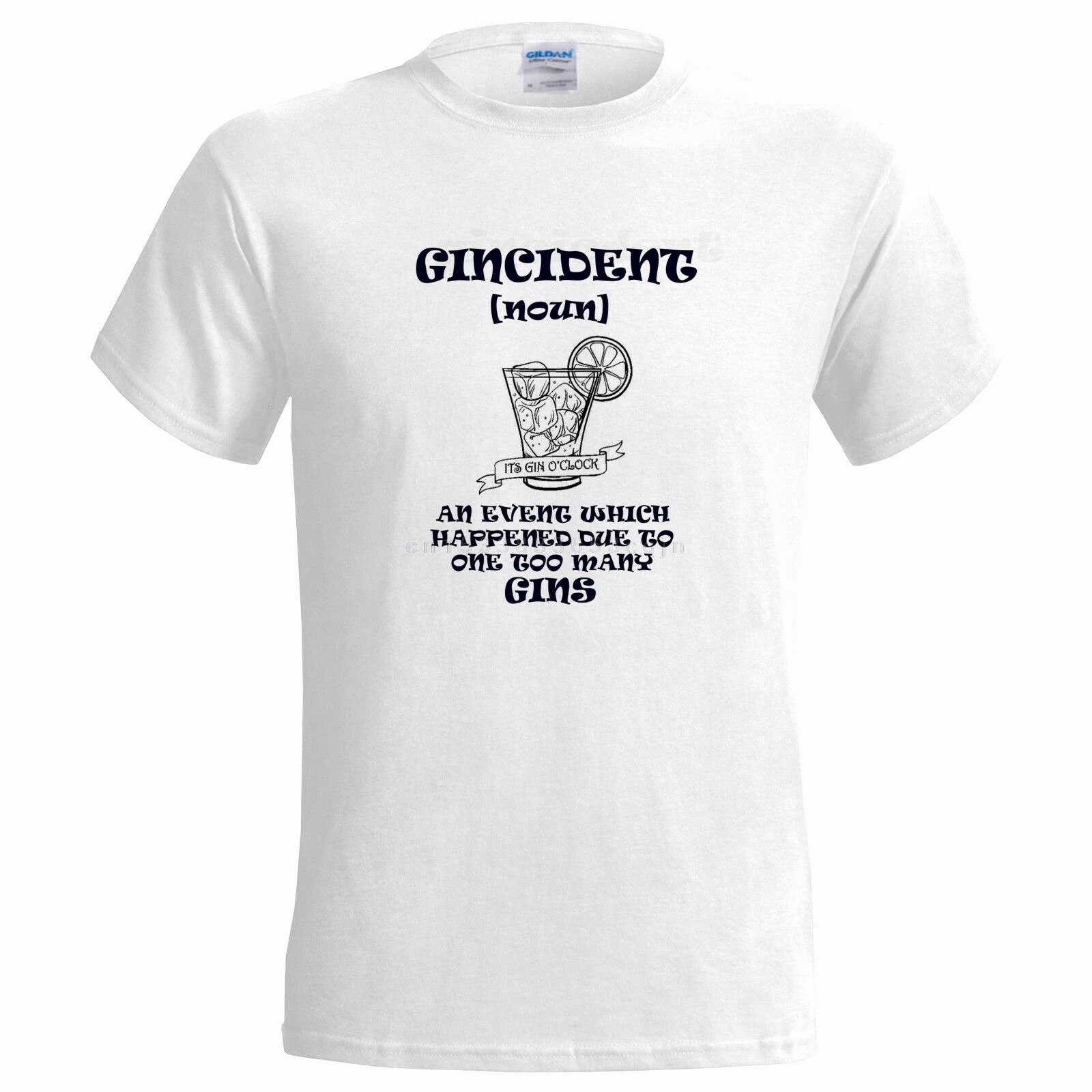 Gactent Мужская футболка Забавный подарок на день рождения для напитков GIN