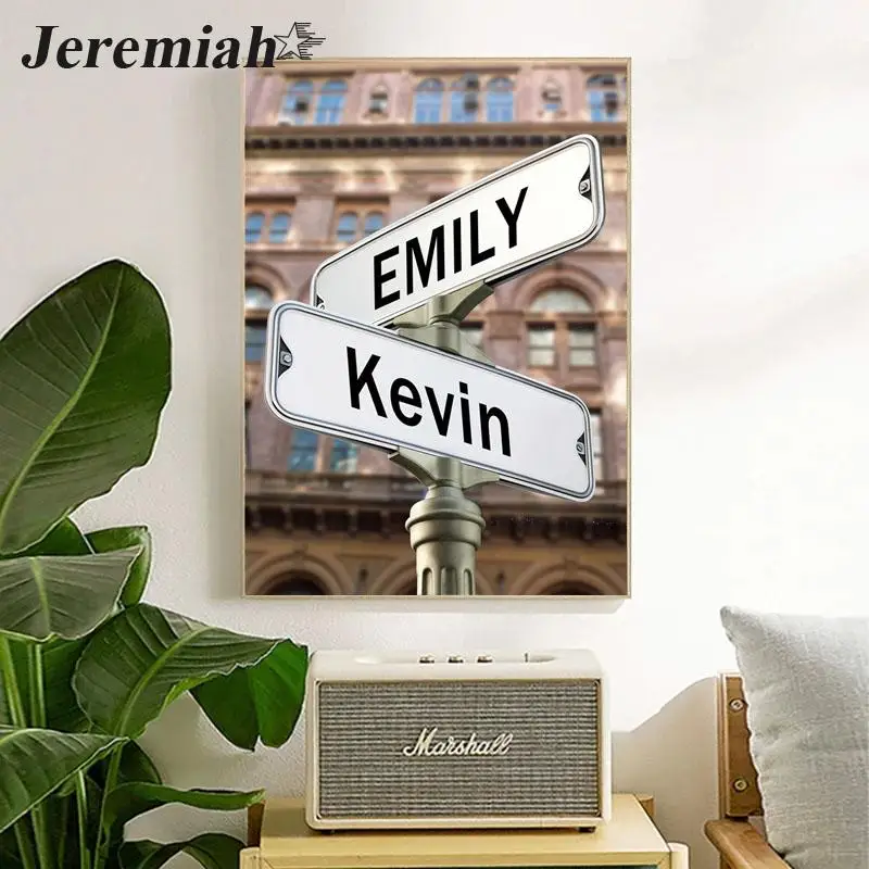 

Настенная картина на холсте с именем на заказ, 6 именами