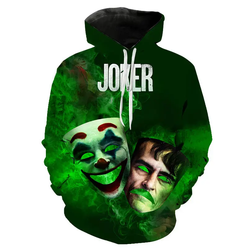 

2021 Hot Sale Fashion Sweatshirt Clown Print Hoodie Men Women 3D Print Hoodie Long Sleeve Harajuku Street Casual Trendy Sweater