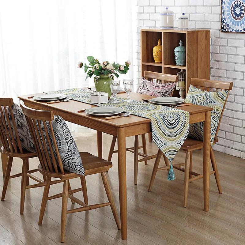 Настольная дорожка смесовая ткань на основе хлопка жаккард нордическая