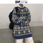 S3 мужской зимний свитер, Мужской пуловер 2022, мужской вязаный свитер с цветочным рисунком, Мужской винтажный свитер