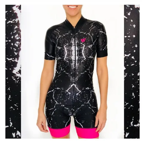 2020 VV Pro Team триатлон костюм женский короткий рукав Велоспорт Джерси Skinsuit
