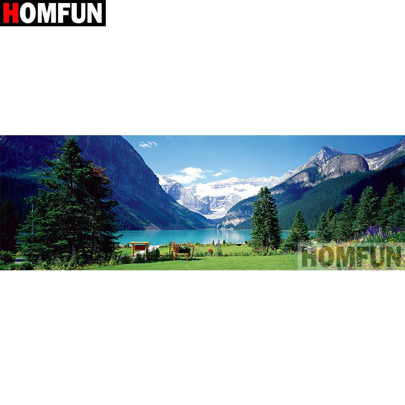 

Алмазная живопись HOMFUN A30269 «Горный пейзаж», вышивка крестиком из квадратных/круглых страз, для творчества, домашний декор, подарок