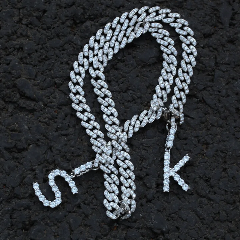 Iced Out A-Z Заказные буквы кулон для мужчин и женщин Подарки Новое поступление микро