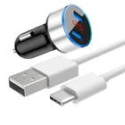 Автомобильное зарядное устройство с двумя USB-портами и светодиодной подсветкой для Samsung S21S20S10 PlusS9S8A22A32A42