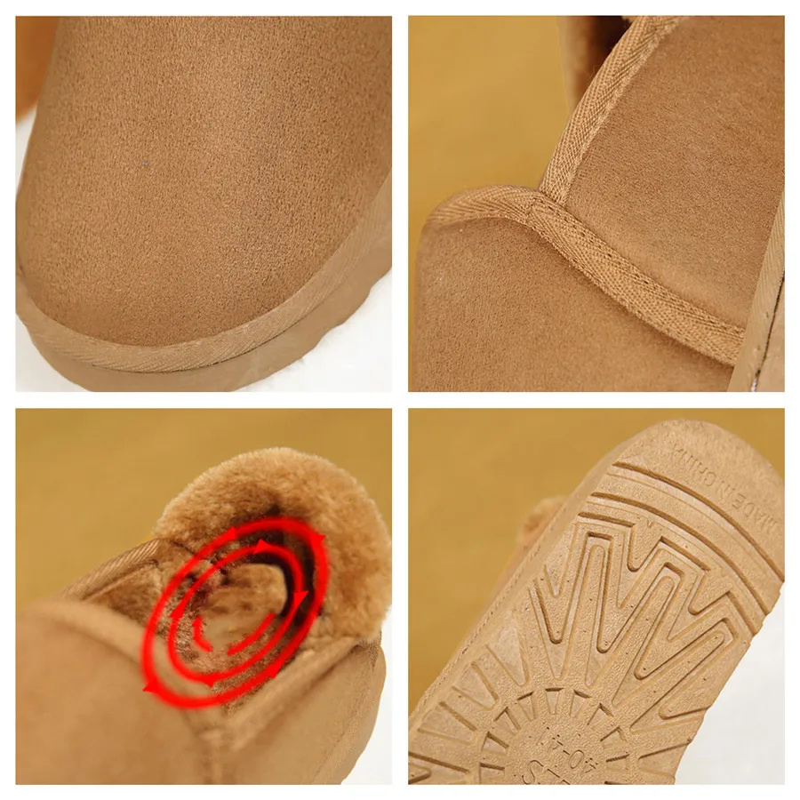 

Winter Unisex Warm Cotton Shoes Men's And Women's Outdoor Fashion Low Top Plush Casual Shoes Snow Boots Large Size 36-45