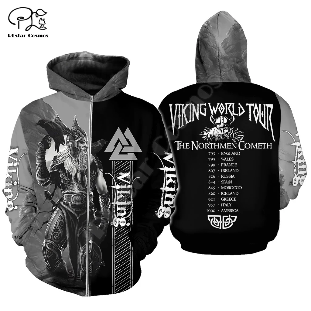 

PLstar Cosmos Vikings Tattoo Warrior Viking God Odin Symbol NewFashion Tracksuit Harajuku 3DPrint Men/Women Pullover Hoodies V16