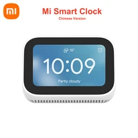chinese version xiaomi mi smart clock ai touch screen speaker bluetooth 5 0 digital display alarm clock wifi connection speaker