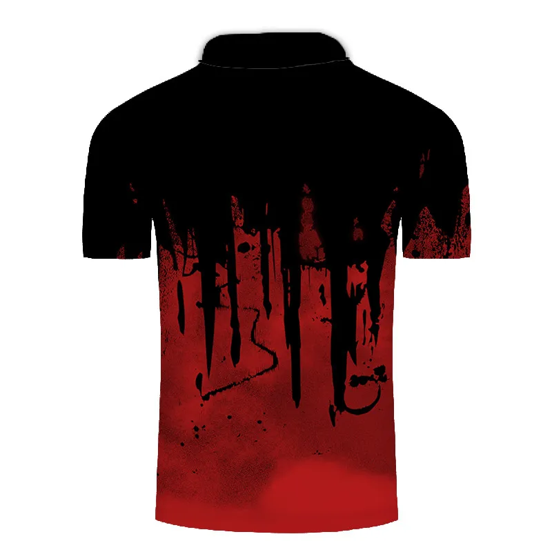 

2020 brand polo t-shirt for men gradient paint 3D printed Polo shirt men summer short sleeve Polo for men tops polo homme