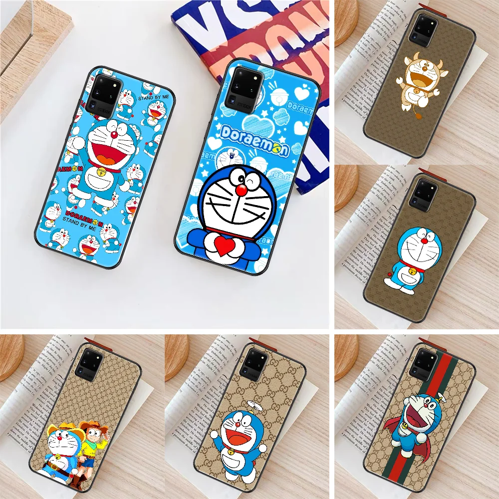 

Doraemon Brand GG Phone case For Samsung Galaxy Note 4 8 9 10 20 S8 S9 S10 S10E S20 Plus UITRA Ultra black art funda soft