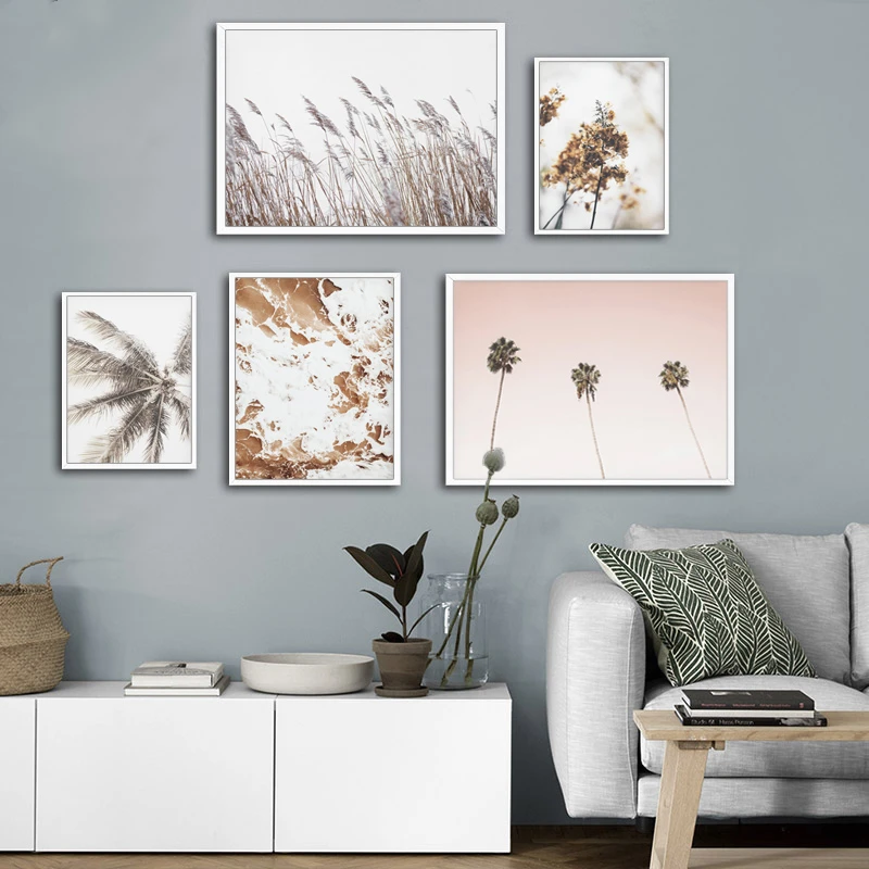 

5D алмазная живопись, современная простая пампасная трава с растениями, искусство, мозаика, искусство, модное украшение для дома