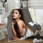 Детское Двухслойное одеяло Singer Ariana Grande, повседневное одеяло для студентов с 3D рисунком кота и звезд, для путешествий, подростков, женщин и мужчин
