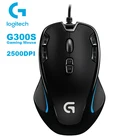 Проводная игровая мышь Logitech G300S с 2500DPI, 9 программируемых кнопок, перезаряжаемая, для ПКноутбука, для геймеров