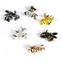 100pcslot 4 leaves flower bead caps diy earring bracelet findings fit 6mm loose spacer apart end bead caps for jewelry making