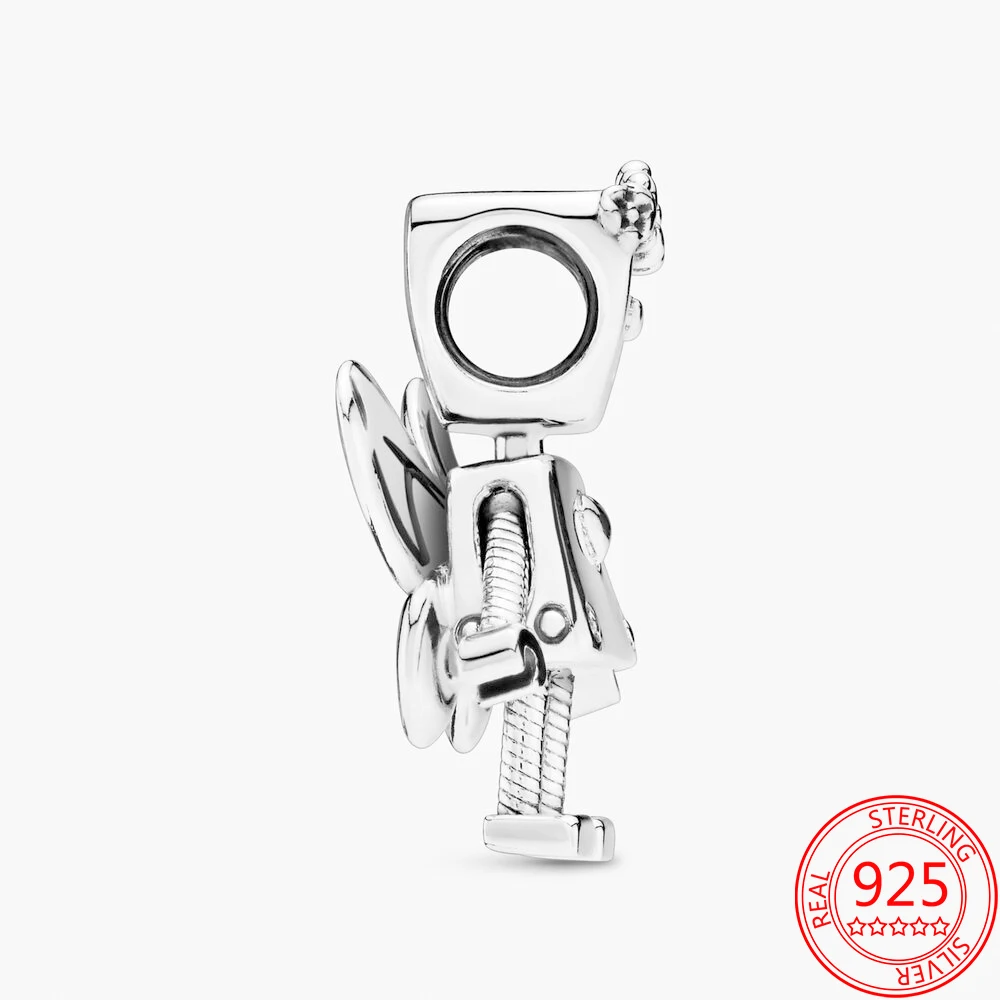 

Flower beauty robot charm girl robot charm suitable for Pandora Bracelet DIY jewelry gifts