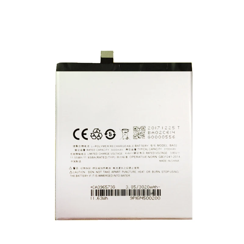 Оригинальный 3100mAh BA02 запасной аккумулятор для Meizu E3 Meilan M3E смартфон мобильного