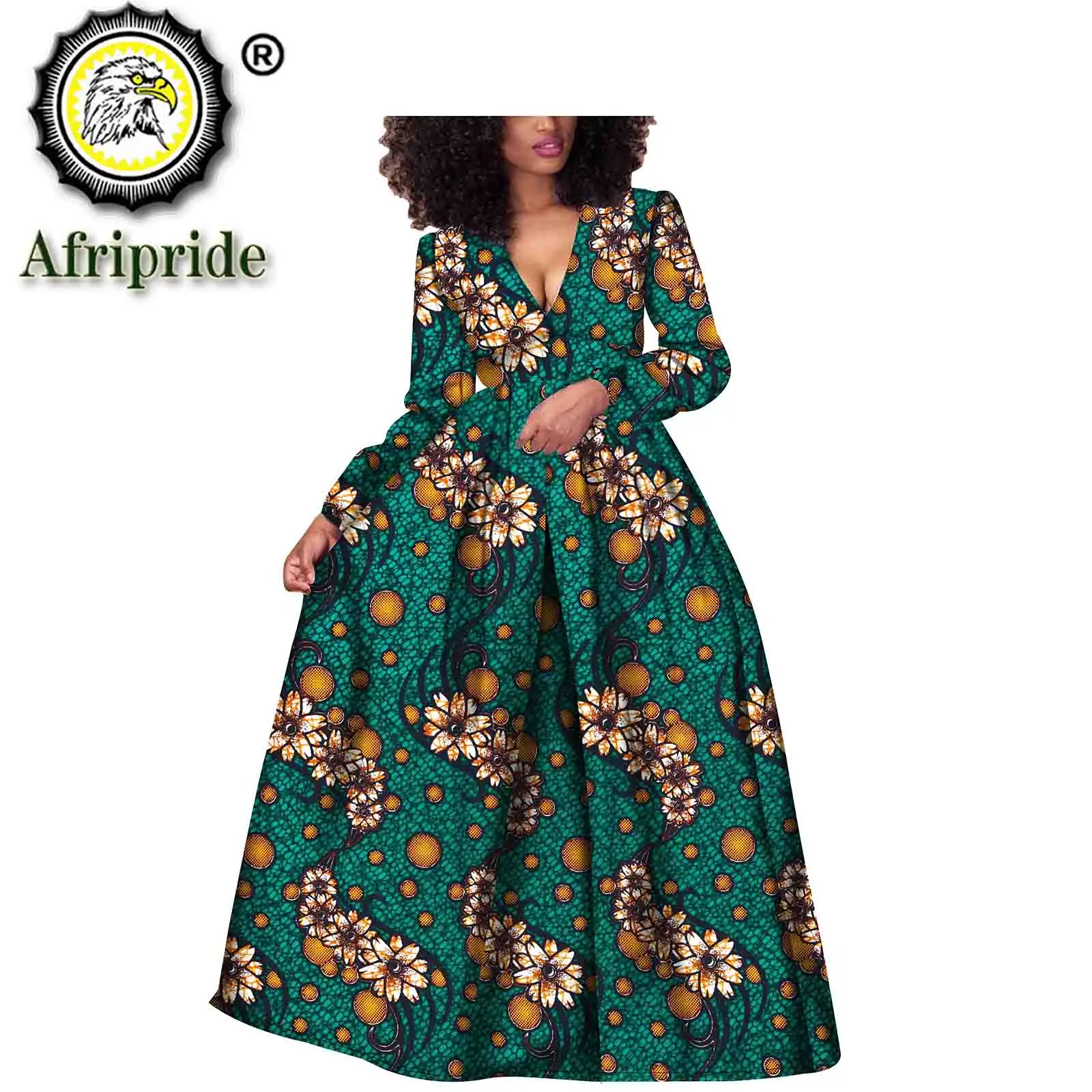 Женское платье в африканском стиле из чистого хлопка с принтом Анкары bashiki bazin riche