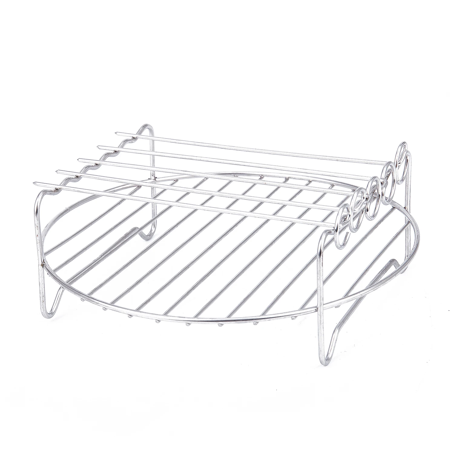 

Hot Sale Double Layer Rack Accessory with 5 Skewers, for Airfryers