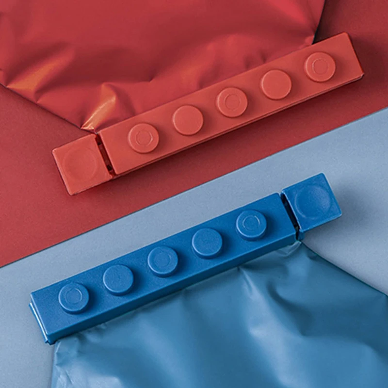 

4pcs Large Building Block Food Sealing Clip Kitchen Preservation Clip Snack Plastic Bag Clip Stick Sealing Clip Hot Sale