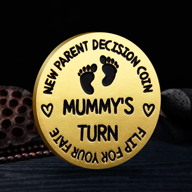 

Parent Decision Coin Flip for Your Fate Souvenir Coin Plated Gold Silver Coin Collectible Gift Commemorative Coin