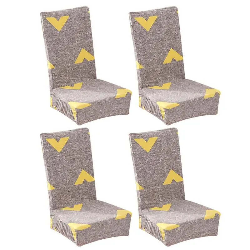 Прочный чехол для стула с нежной текстурой серый рисунком из спандекса
