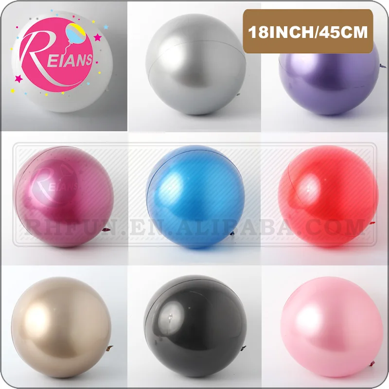 18inch Metal Round Bubble BoBo Balloon Birthday Party Decoration Helium Balloon Wedding Decoration Metallic Balloon Orb Supplier