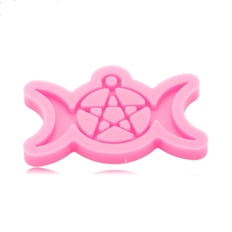 

Super Glossy Moon Epoxy Resin Mold DIY Keychain Pendant Key Rings Silicone Mould F3MF