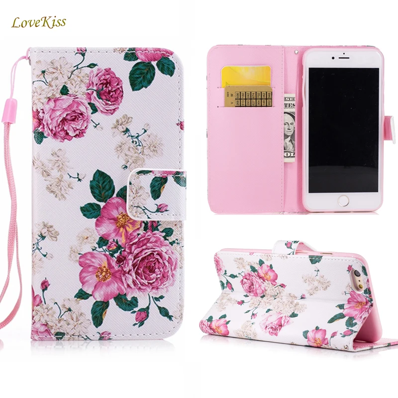 Цветочный кожаный чехол-кошелек чехол для телефона iPhone X XS Max 12 Mini 11 Pro 5 5S SE 6 6S 7 8 Plus