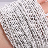 wholesale natural stone beads white turquoises beads for jewelry making beadwork diy necklace bracelet accessories 2mm 3mm