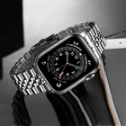 Браслет из нержавеющей стали для apple watch se, iwatch series 6, 5, 4, 3, 44, 40, 42, 38 мм