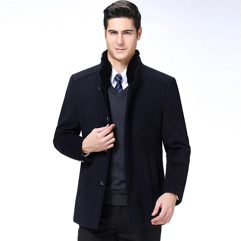 Зима 2020 высокое качество горох Осенняя шерстяная смесь куртка кашемировое