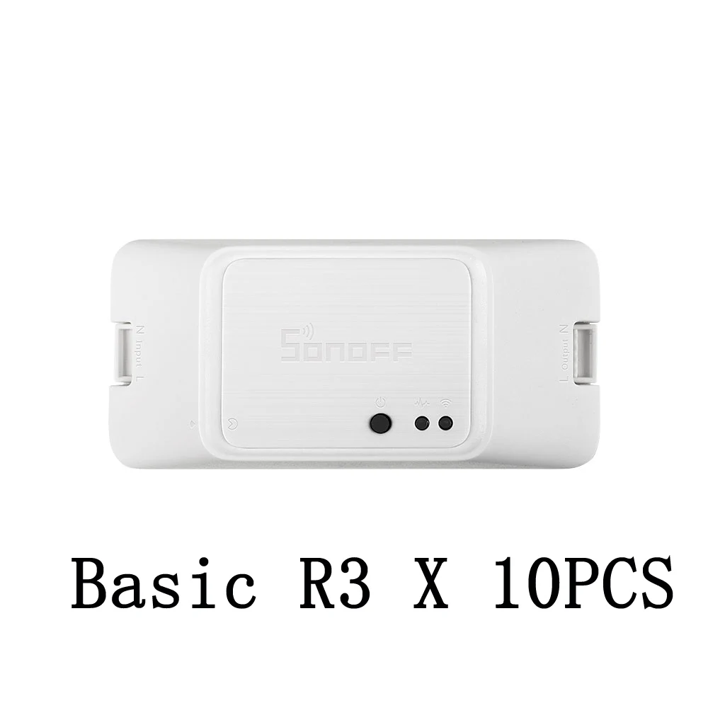 BASICR3 10PCS SONOFF BASIC R3 wifi DIY умный переключатель светильник таймер поддержка приложение/голос/LAN дистанционное управление mart ВКЛ/ВЫКЛ - Комплект: BASICR3 10PCS