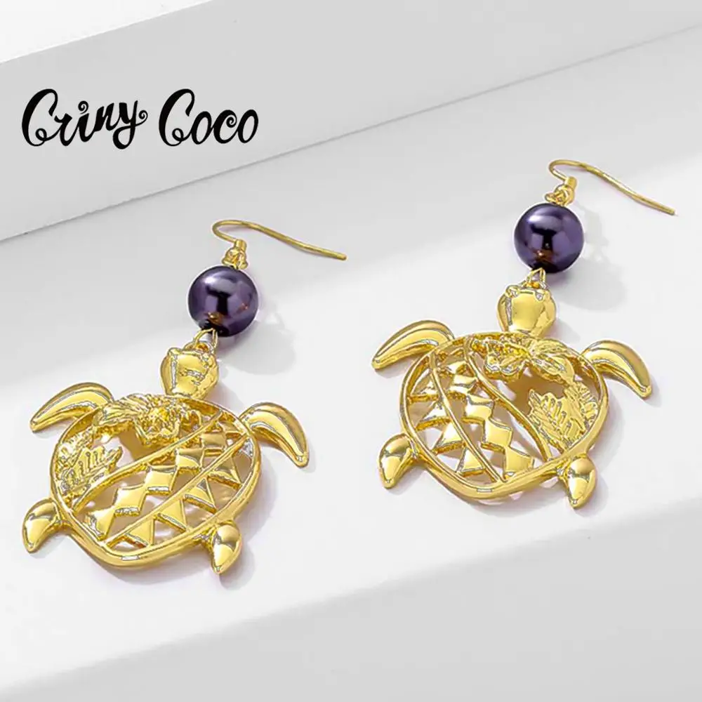 2020 Гавайские серьги Cring Coco для женщин модные подвески в виде черепахи и цветка