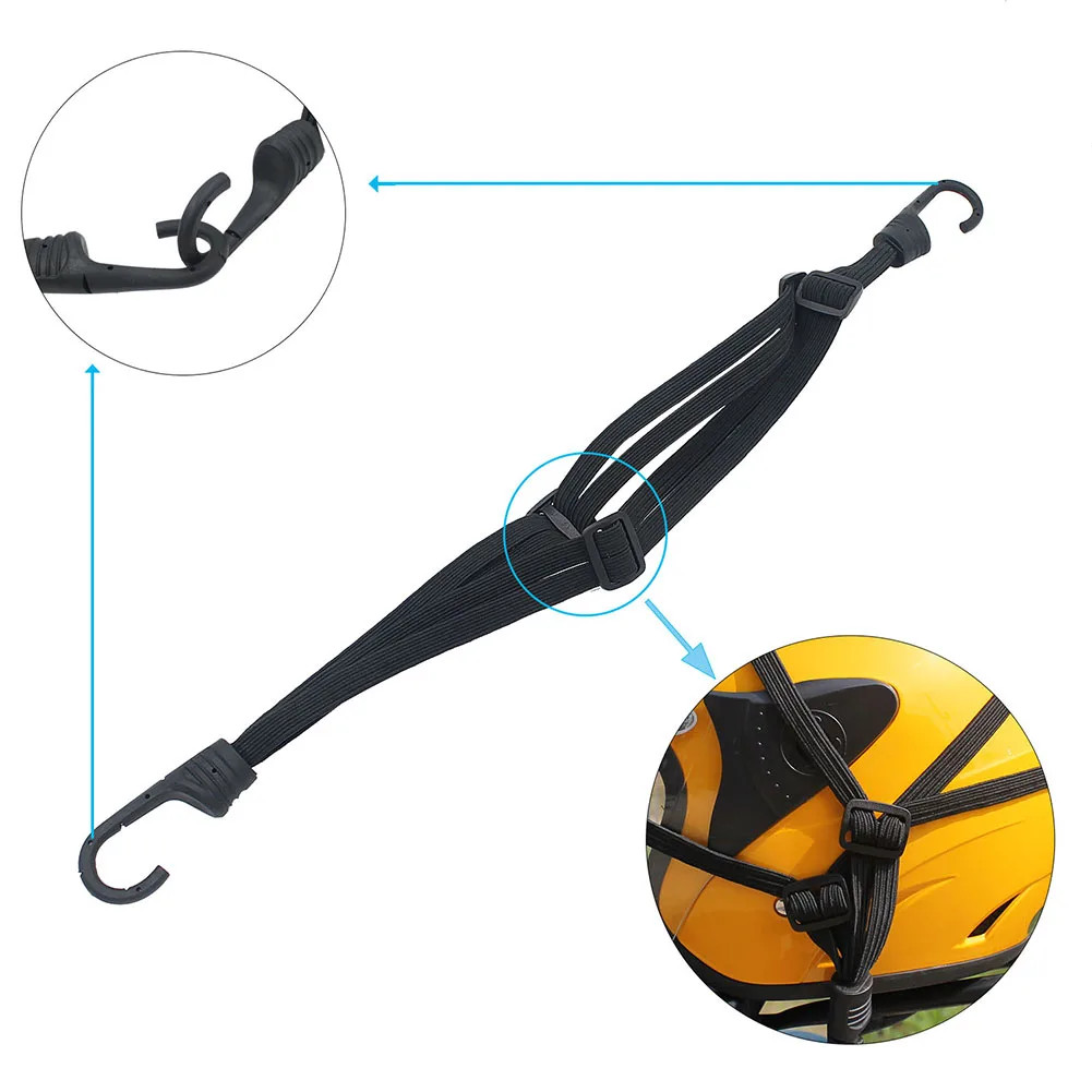 

60cm Motorcycle Helmet Strap Elastic Bungee Luggage Rope Motorbike Accessories Net Belt Hooks Motorcycle Parts
