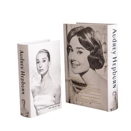 Высокое качество кожа европейский реквизит книга модель Антикварная коробка для