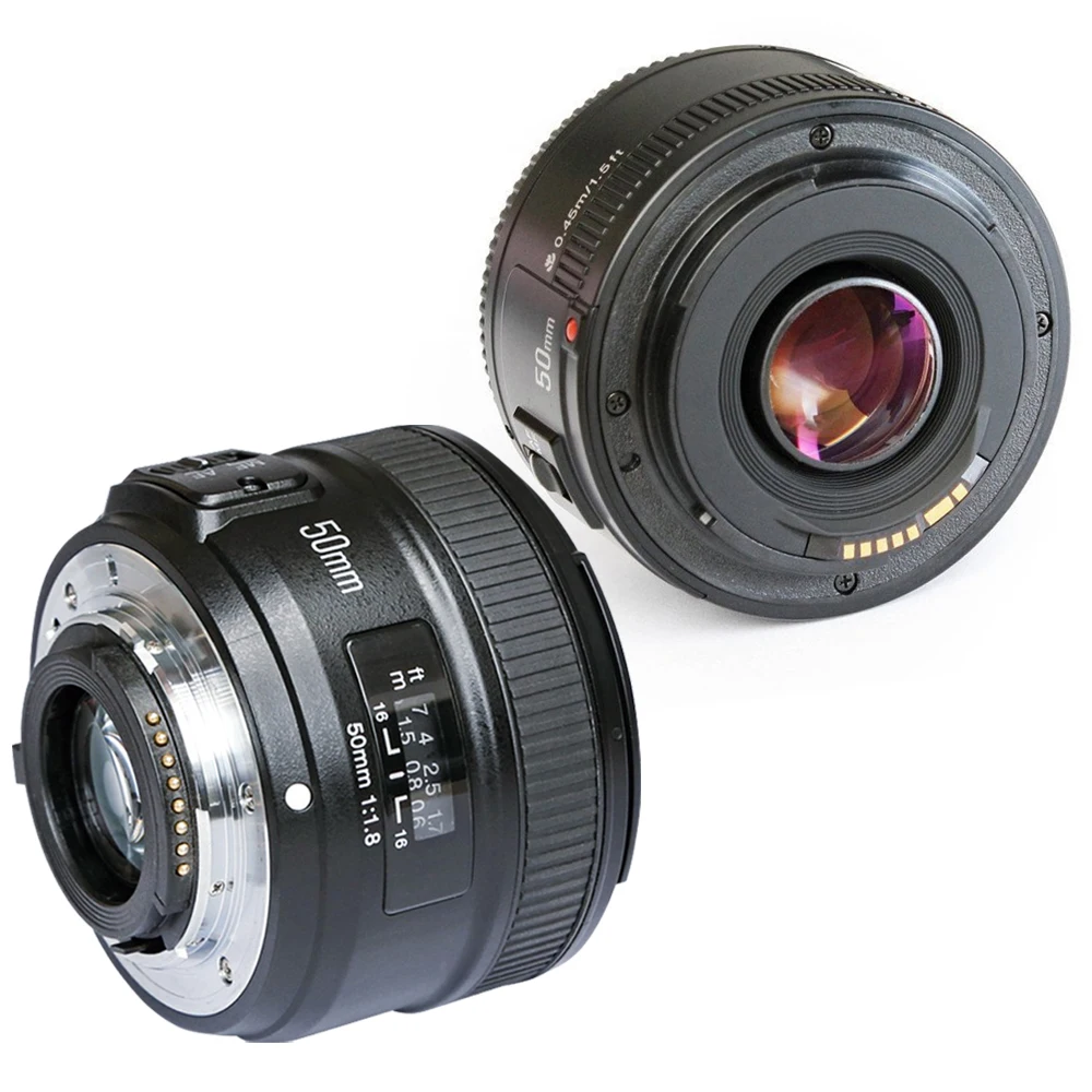 Объектив YONGNUO YN50mm F1.8 для камер Nikon большая диафрагма авто фокус объектив D800 D300 D700