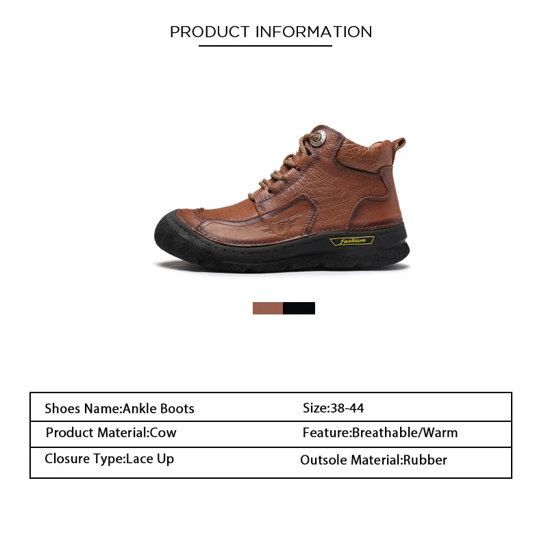 BESCONE/мужские походные водонепроницаемые ботинки кожаные Нескользящие мужские