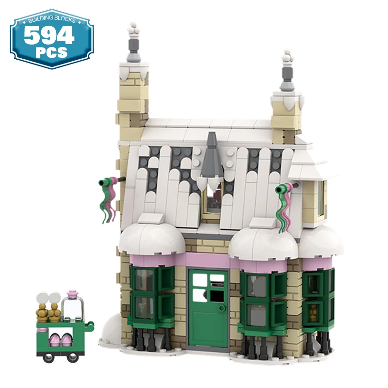 

Moc Herri Friends Girl House Non-Muggle Village Honey Duke Sweet Shop Magic World Candy House City Building Blocks Girls Toys
