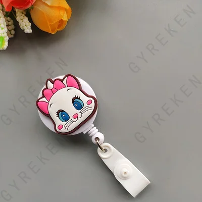 New Cute Cartoon Retractable Pull Badge Reel ID Lanyard Name Tag Card Nurse Badge Holder lovely Kids Reels Office Supplies - Color: 14