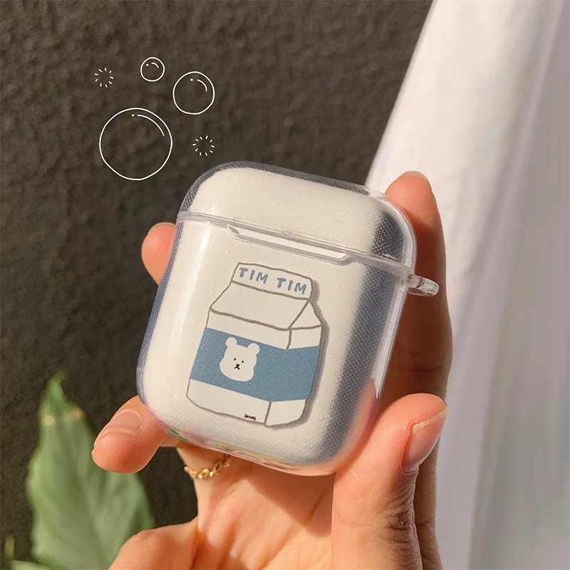 

Cute Korean Cartoon Decoration Case for Airpods Case Ornament Accessories Bluetooth Earphone TPU Cover