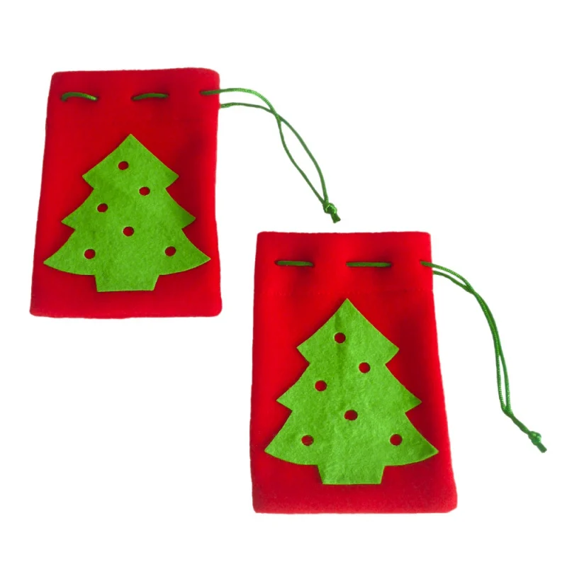 Подарочные пакеты с принтом новогодней и рождественской елки для детей 2020|Носки