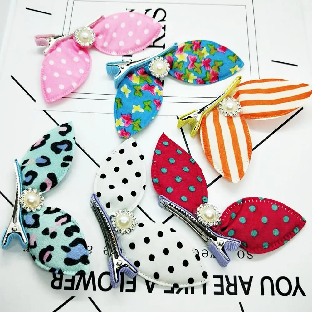 30 шт. новые заколки для волос кошек и собак кролик бант жемчуг банты домашних