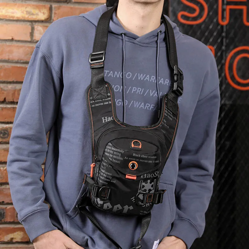 Мужская поясная сумка с заниженной талией многофункциональная на молнии для