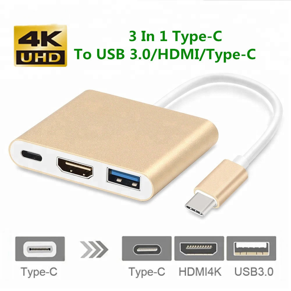 

Usb C HDMI Type C Hdmi Mac 3.1 Converter Adapter Typec To Hdmi HDMI USB 3.0 Type-C Aluminum For Apple Macbook Adapter Usb Port