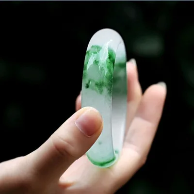 

Браслет из натурального бирманского нефрита с синим цветком 54-64 мм, Элегантные украшения принцессы, лучший подарок для матери и девушки