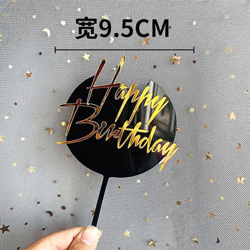 Новый акриловый Топпер для торта С Днем Рождения милый кексов ярких цветов