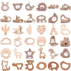 Прорезыватель для зубов из натурального бука, 1 шт.